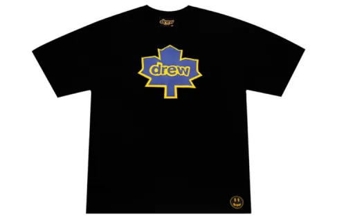 Drew house T Shirts Unisex Black Crew Neck Moderate Straight Fit