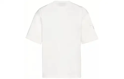 PRADA T Shirts Men's White Crew Neck Moderate Straight Fit