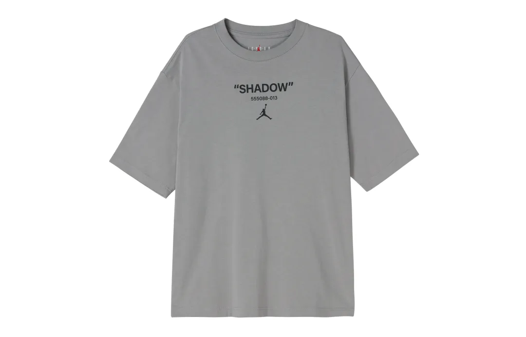 Jordan T Shirts Men's Gray Crew Neck Moderate Straight Fit