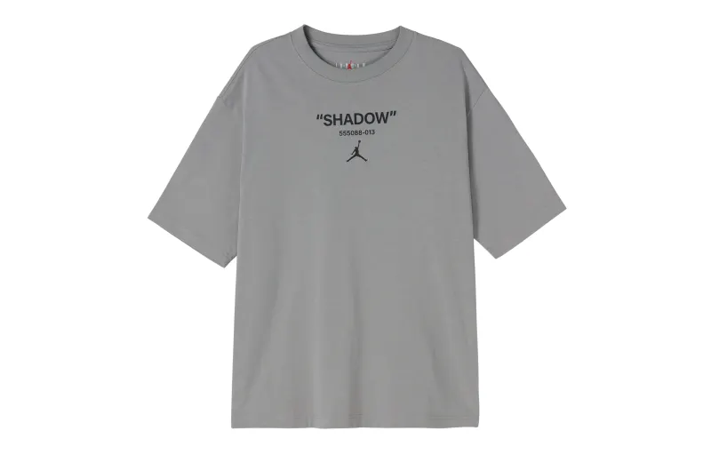 Jordan T Shirts Men's Gray Crew Neck Moderate Straight Fit