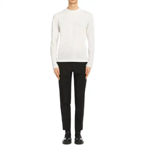 PRADA T Shirts Men's White Crew Neck Moderate Straight Fit