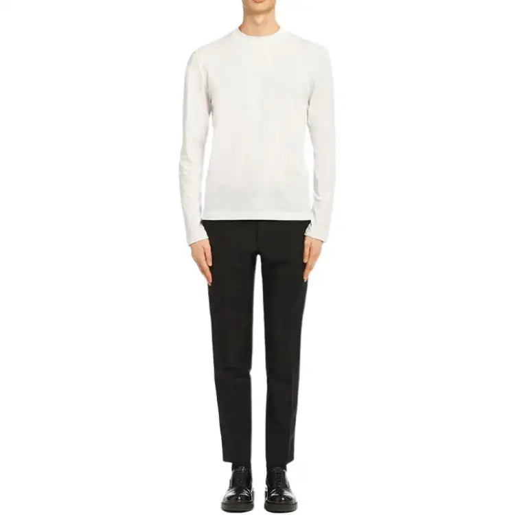 PRADA T Shirts Men's White Crew Neck Moderate Straight Fit