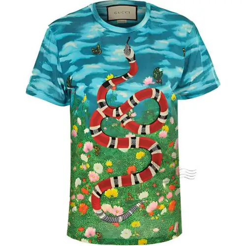 GUCCI Pre Owned 2024 Snake Floral Linen Top
