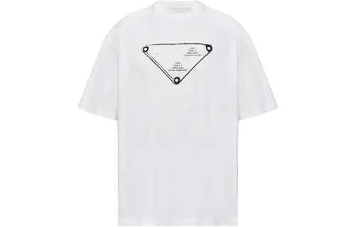 PRADA T Shirts Men's White Crew Neck Moderate