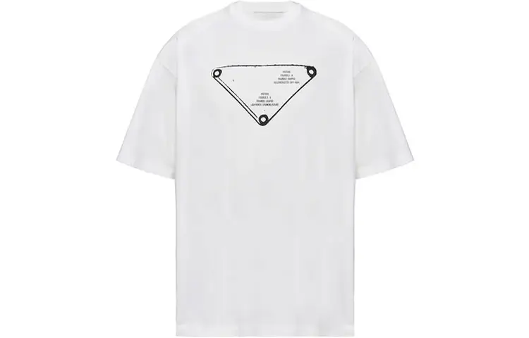 PRADA T Shirts Men's White Crew Neck Moderate