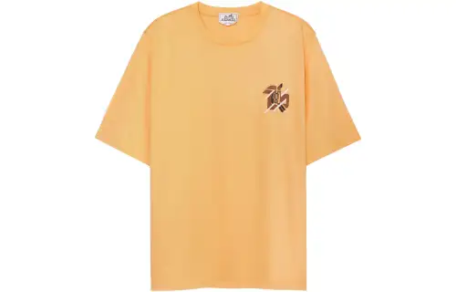 HERMES T Shirts Men's Melon Crew Neck Moderate Straight Fit