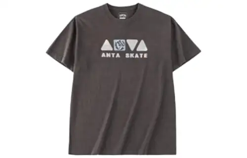 ANTA Life Collection T Shirts Men's Dark Coffee Crew Neck Moderate Straight Fit