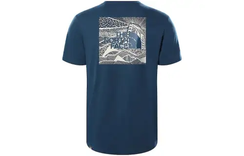 THE NORTH FACE T Shirts Men's Navy Blue Crew Neck Moderate Straight Fit