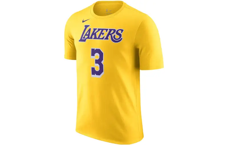 Nike T Shirts Men's Yellow Crew Neck Thin Straight Fit