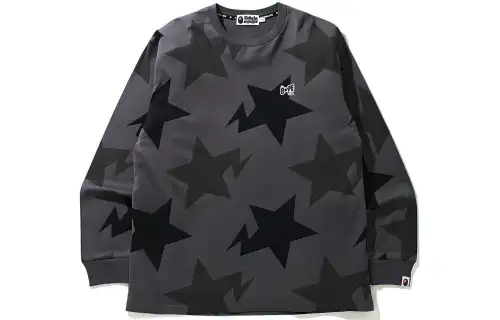 A BATHING APE Sta Pattern Relaxed Fit L/S Tee