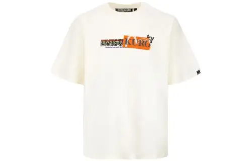 EVISU SS22 T Shirt Men's Beige Yellow