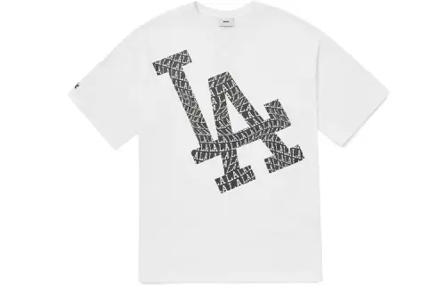 MLB Los Angeles Dodgers T Shirts Unisex White Crew Neck Moderate Straight Fit