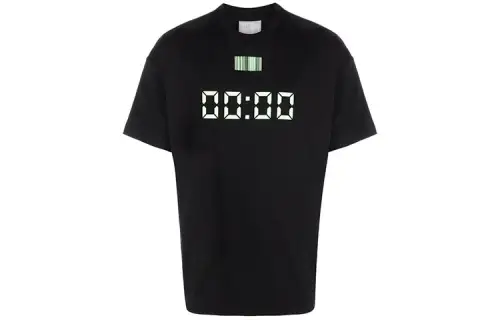 Vetements T Shirts Unisex Black Crew Neck Moderate Straight Fit