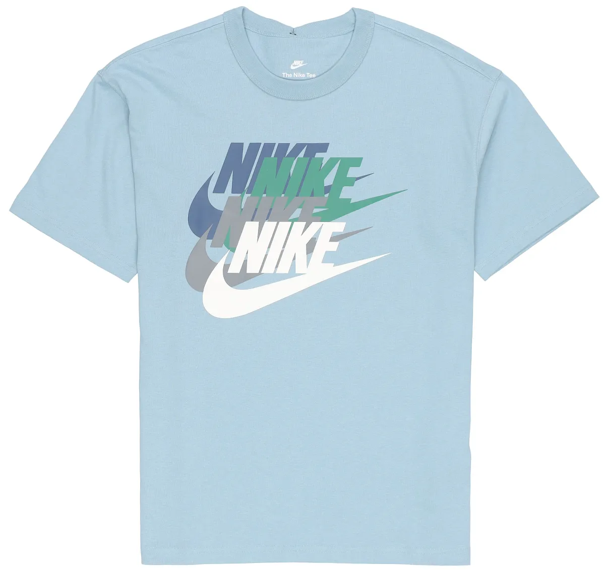 Nike T-Shirts Men's Blue Crew Neck Moderate