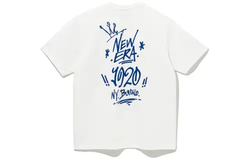 New Era T Shirts Unisex White Crew Neck Moderate Straight Fit