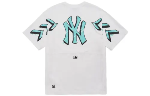 MLB New York Yankees T Shirts Unisex White Crew Neck Moderate Straight Fit