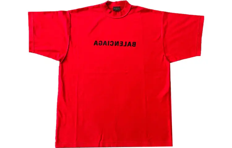 Balenciaga T Shirt, Loose Fit Unisex Red