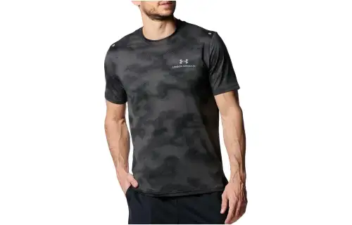 Under Armour T Shirts Men's Dark Gray Crew Neck Moderate Straight Fit
