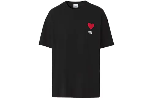 Burberry T Shirts Unisex Black Crew Neck Moderate Straight Fit