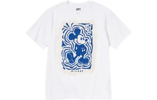 UNIQLO X Disney UNIQLO X , SS23 T Shirts Unisex White Crew Neck Moderate Straight Fit