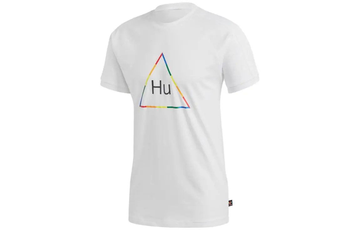 Adidas Originals Pharrell Williams T-Shirts Men's White Crew Neck Moderate Straight Fit