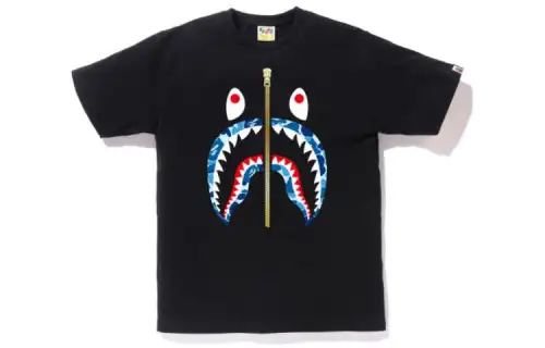 Bape Abc Gold Zip Shark Tee