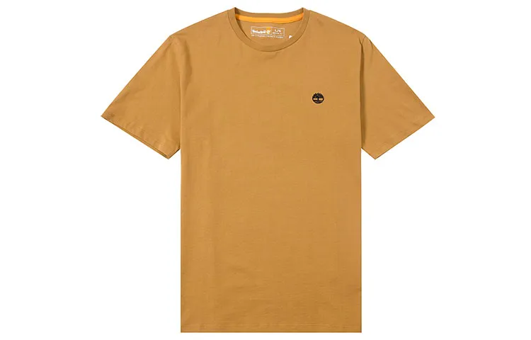 Timberland T-Shirts Men's Tan Crew Neck Moderate