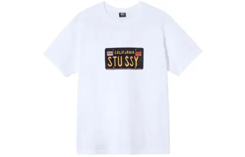 Stussy License Plate Tee T Shirt Unisex White