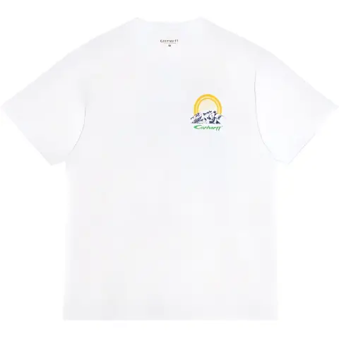 Carhartt WIP T-Shirts Men's White Crew Neck Moderate Straight Fit