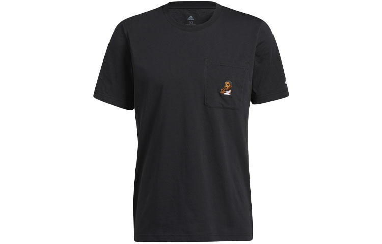 Adidas, basketball sports black short sleeve T-shirt, oversize