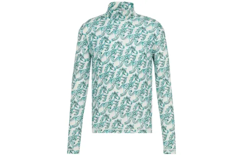 DIOR Quarterly New Products T Shirts Men's Green Stand Collar Moderate