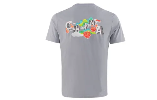 Li Ning T Shirts Men's Gray Crew Neck Moderate Straight Fit
