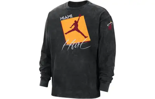 Jordan Nba Miami Heat Courtside Statement Long Sleeve T shirt