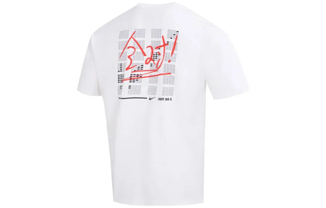 Nike T Shirts Unisex White Crew Neck Moderate