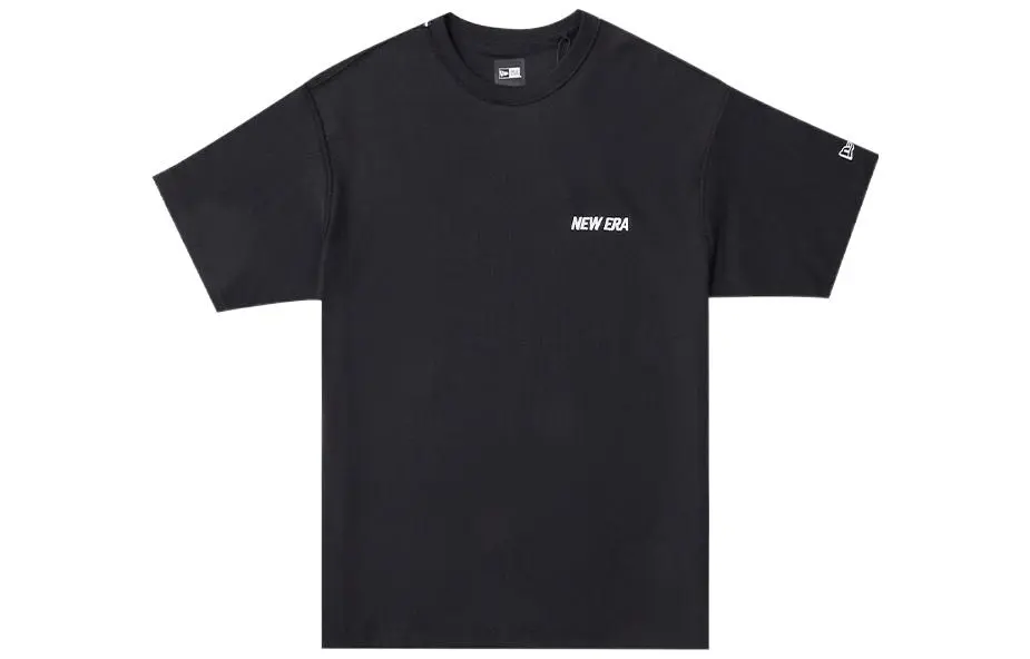 New Era T-Shirts Unisex Black Crew Neck Moderate Straight Fit
