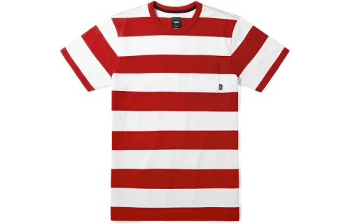 Vans T Shirts Men's Red Crew Neck Moderate Straight Fit
