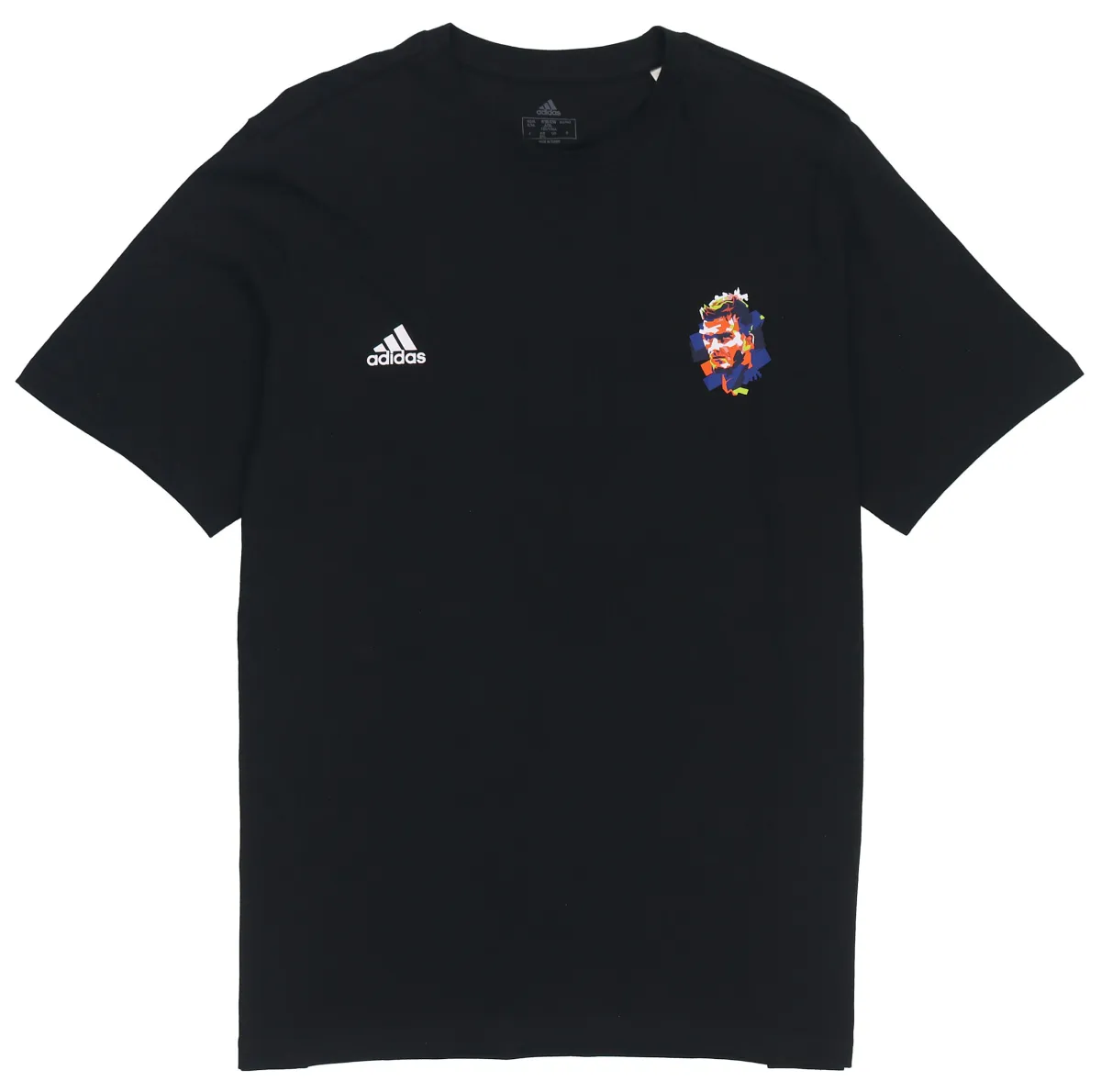 Adidas T-Shirts Men's Black Crew Neck Moderate Straight Fit