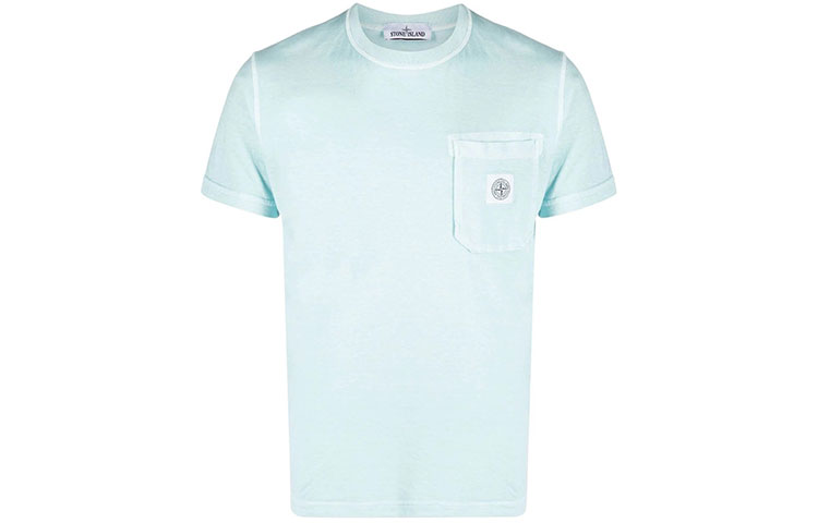 STONE ISLAND SS22 T Shirt Men's Ice Blue