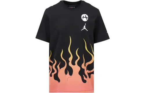 Jordan x Rui Hachimura flame-print logo T-shirt