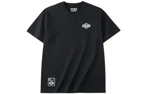 ANTA Basketball Collection T Shirts Unisex Black Crew Neck Moderate Straight Fit