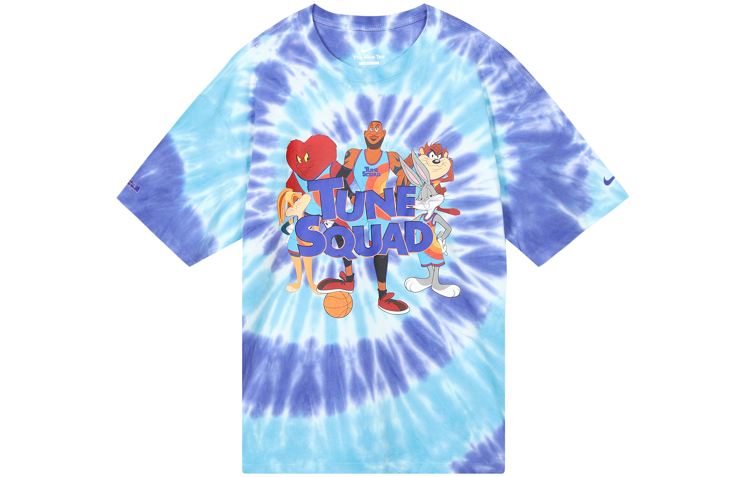 Nike X space jam: a new legacy LeBron "Tune Squad" American retro cartoon print tie-dye sports basketball short-sleeved T-shirt men's blue