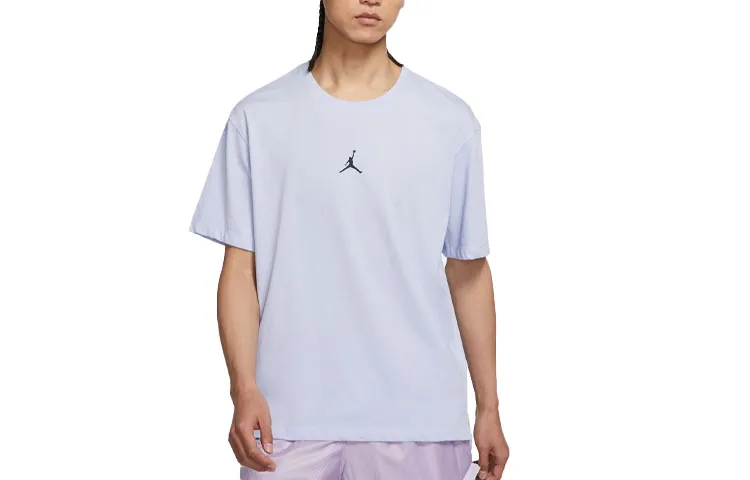 Jordan T-Shirts Men's Purple Crew Neck Moderate Straight Fit