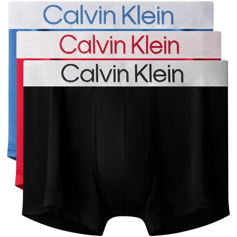 Мужские боксеры CALVIN CALVIN KLEIN 3 (угольно-серые, синие, зеленые)