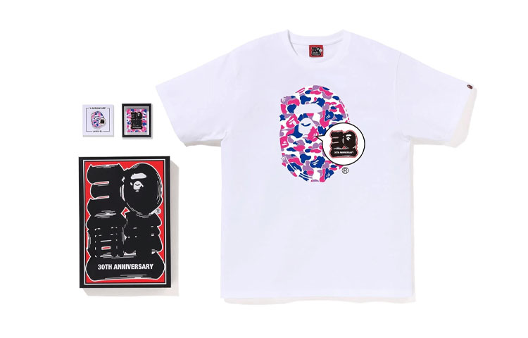 Футболка A BATHING APE Bape SS23 с подарочной коробкой (разноцветная)
