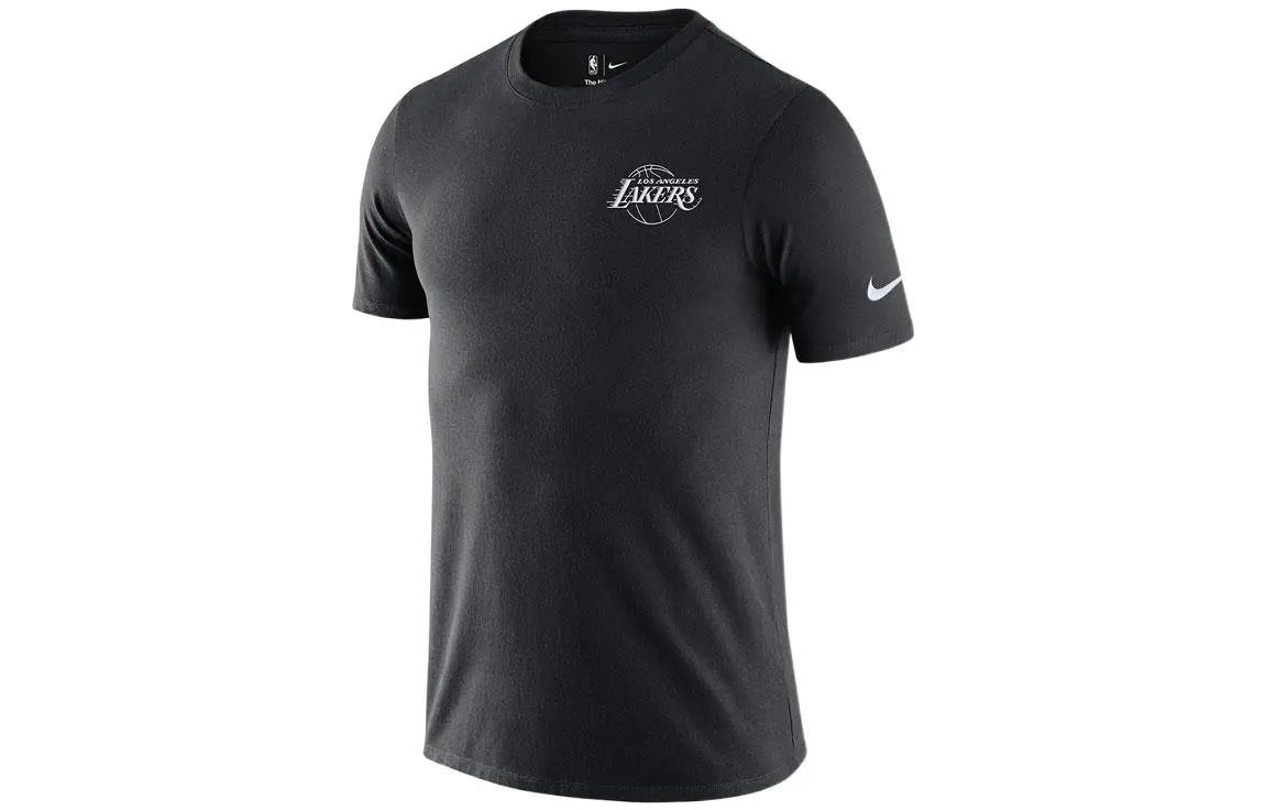 Nike T-Shirts Men's Black Crew Neck Moderate Straight Fit