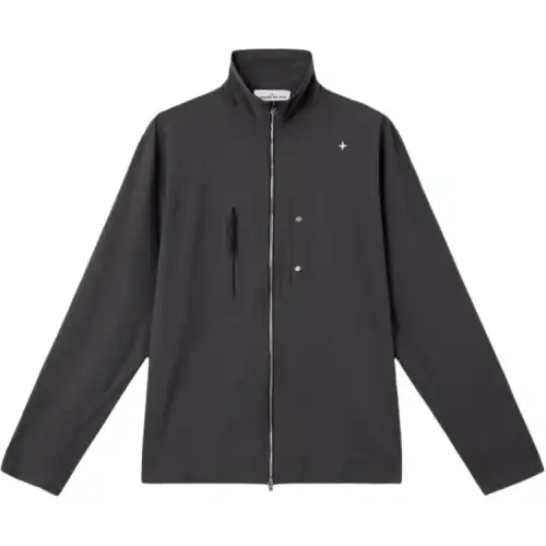 STONE ISLAND Logo embroidered Shirt Jacket