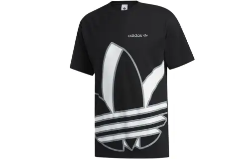 Adidas Originals T Shirts Men's Black Crew Neck Moderate Straight Fit