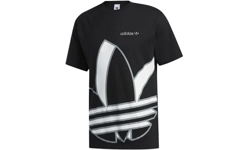 Adidas Originals T-Shirts Men's Black Crew Neck Moderate Straight Fit