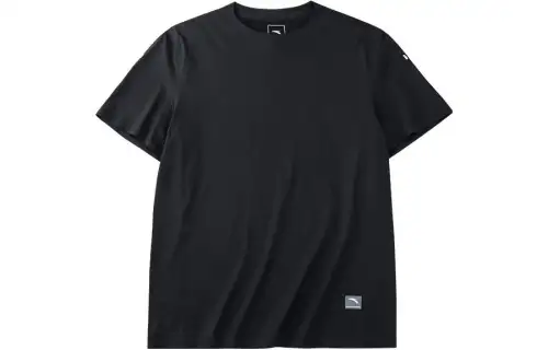 ANTA T Shirts Men's Black Crew Neck Moderate