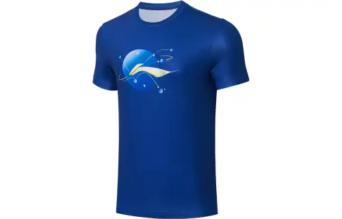 Li Ning T Shirt Unisex Shadow Purple Blue
